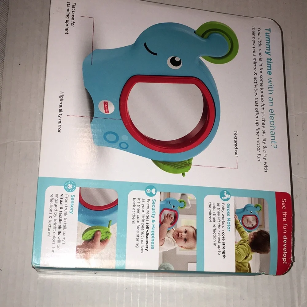NIB Fisher-Price Aqua Elephant Activity Mirror | Baby Toy | Baby Shower Gift